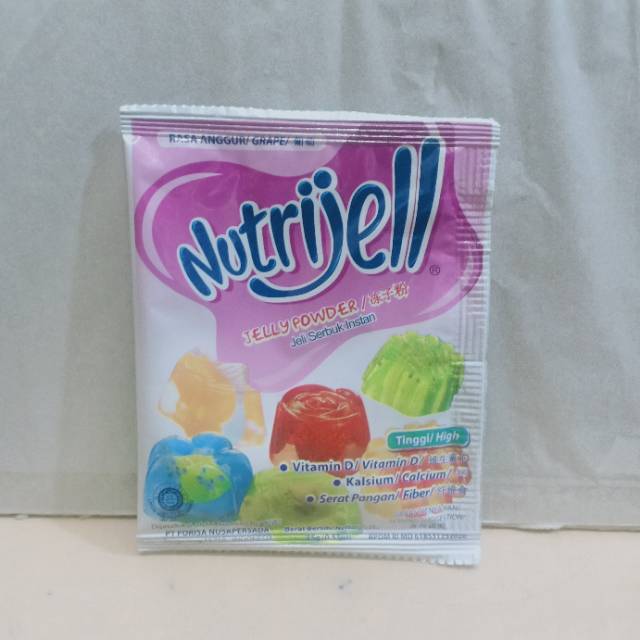 Tepung serbuk agar jelly NUTRIJELL nutrijell Anggur / Grape 15gr