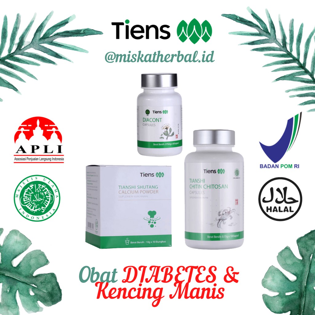 

Tiens Obat Diabetes Kering & Basah Kencing Manis Chitin Chitosan Susu Kalsium Shutang Diacont Tiens