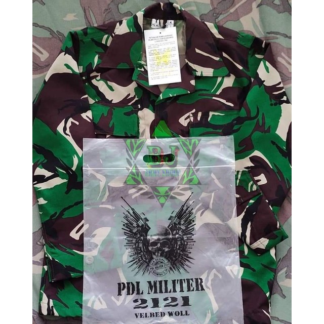 baju pdl loreng tni velbed pelbet woll militer dua satu dua satu baju seragam pdl TNI anti air/water