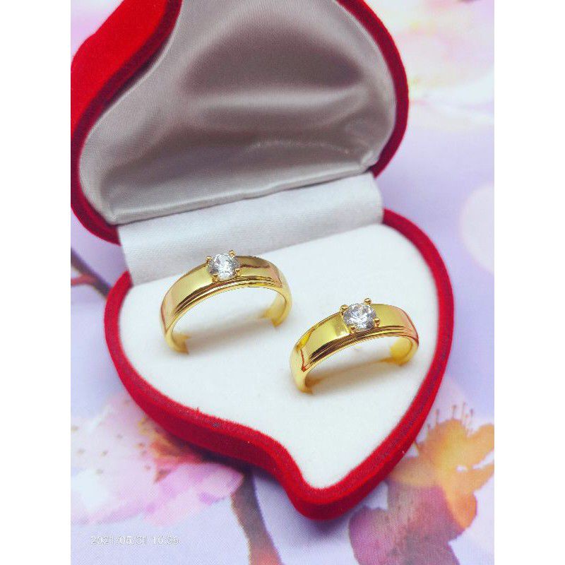 Cincin Tunangan Pernikahan Premium Mata Satu