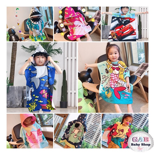 Handuk Ponco Karakter/ Handuk Anak/ Hoodie Towel