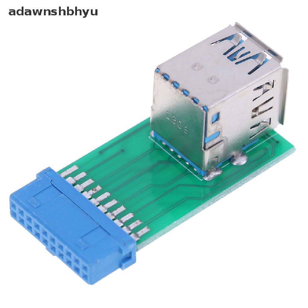 Header adawnshbhyu 1Pc Motherboard 20Pin Ke 2port USB 3.0 Type A Female Port HUB Adapter