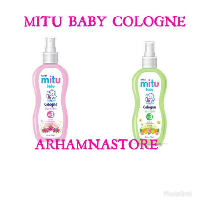 MITU Baby Cologne Botol 50ml/100 ml Sweet Pink/Fresh Green