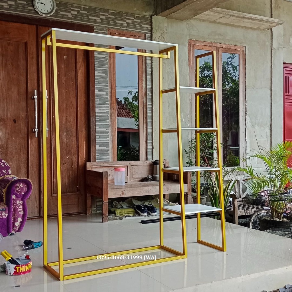 Gawangan Baju Gamis Rak Standing Baju Rak Standing Display Gawang Display