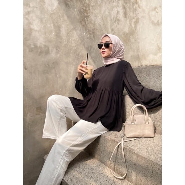 BEFAST - ZEC OOTD Wanita Blouse KALILA / Cloudy Blouse / Blouse Wanita Hijab / Blouse Lengan Balon