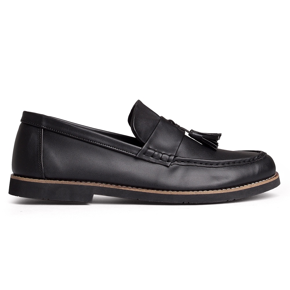 HAGEN BLACK |ManNeedMe x Jack| Sepatu Loafers Pria Formal Slip On ORIGINAL