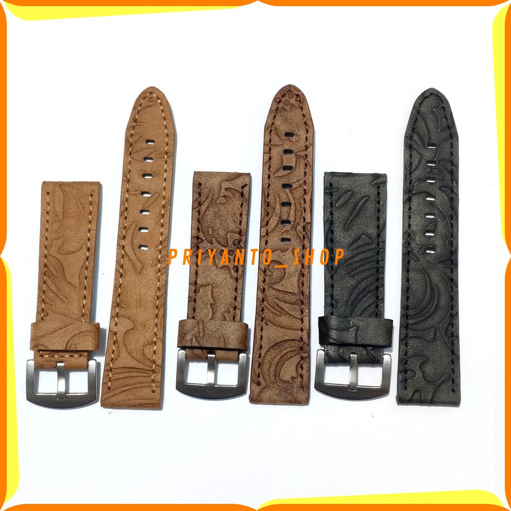 TALI JAM TANGAN KULIT STRAP LEATHER WATCH BEND HANDMADE MURAH 22MM 24MM