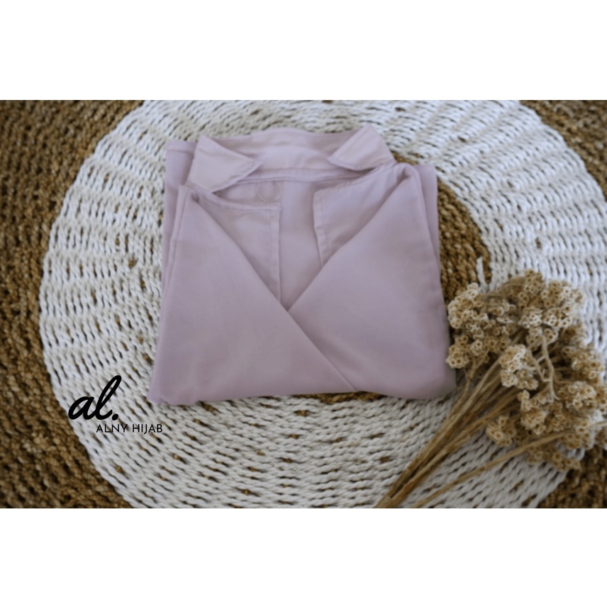 Alny Hijab - CARDIGAN YOLA BATWING BASIC OUTER ATASAN WANITA-YOLA SILVER