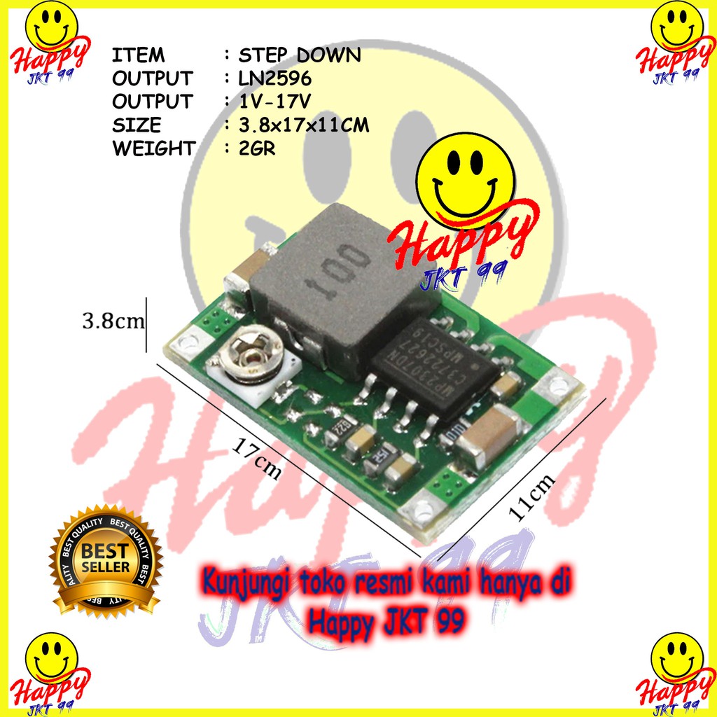 [ HAPPY JKT 99 ] GACUN STEPDOWN REGULATOR OUTPUT 1-17V ORIGINAL