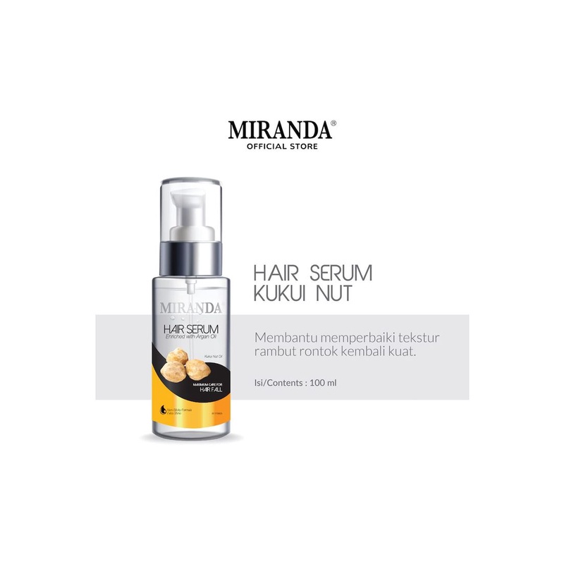 Miranda Hair Serum 100ML / Serum Rambut / Vitamin Rambut BPOM ORI