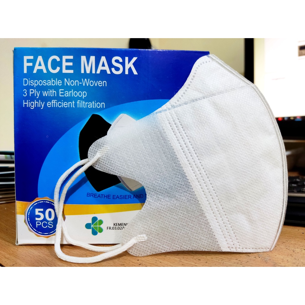 Masker Duckbill 3 ply Earloop Satuan Murah