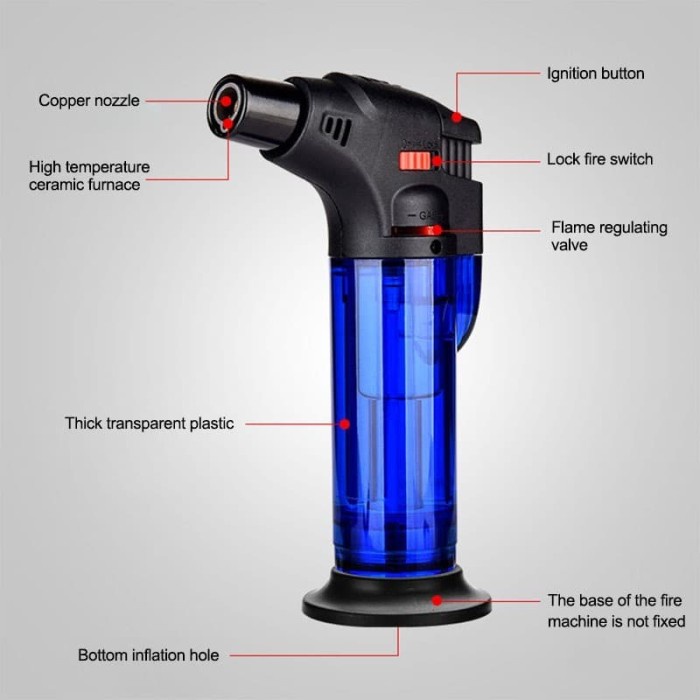FIT Korek Api Portable Butane Gas Torch Large Jet Windproof Hadiah Unik