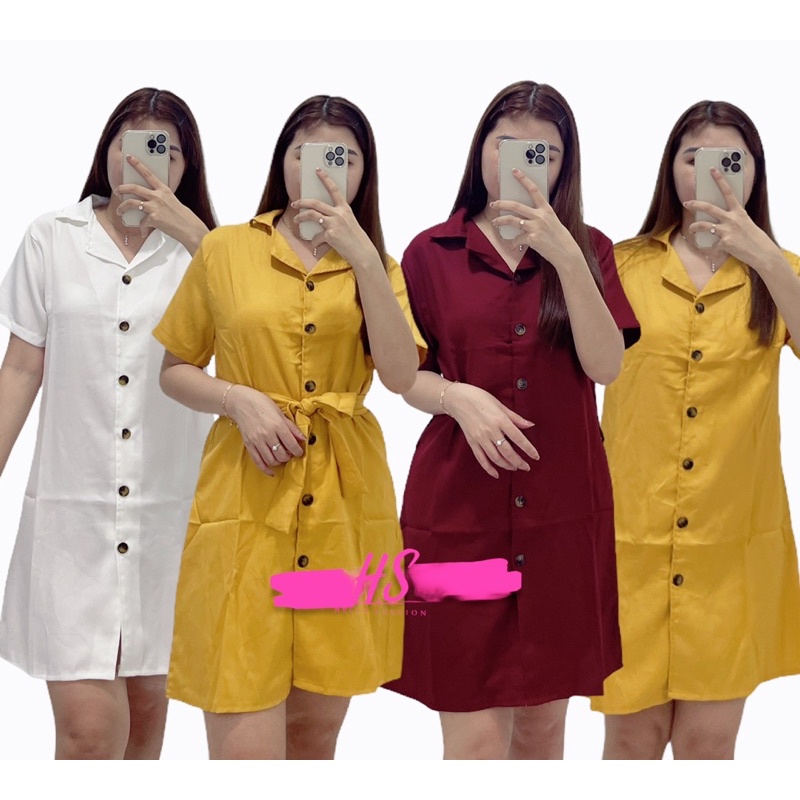 HS DRESS BUTTON LIIVIO/DRESS WANITA BODYCON