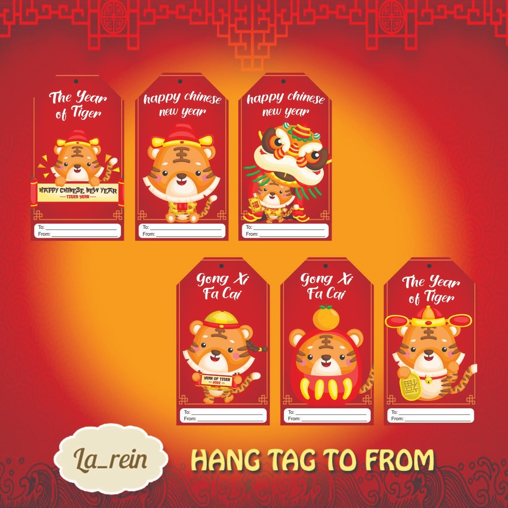 

BARU!! HANG TAG TO + FROM CHINESE NEW YEAR/ IMLEK/KARTU/LABEL