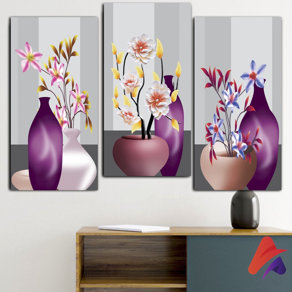 HIASAN DINDING BUNGA AESTHETIC BUNGA POT ( 15X30 ) WALL DECOR HIASAN DINDING KAMAR PAJANGAN RUANGAN POSTER KAYU BUNGA AESTHETIC BUNGA