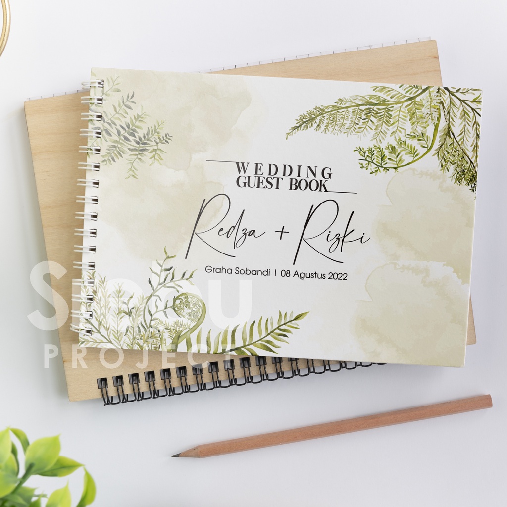 

(SR008) Buku Tamu Pernikahan Hardcover dan Softcover murah / Guest Book Isi 310 Tamu