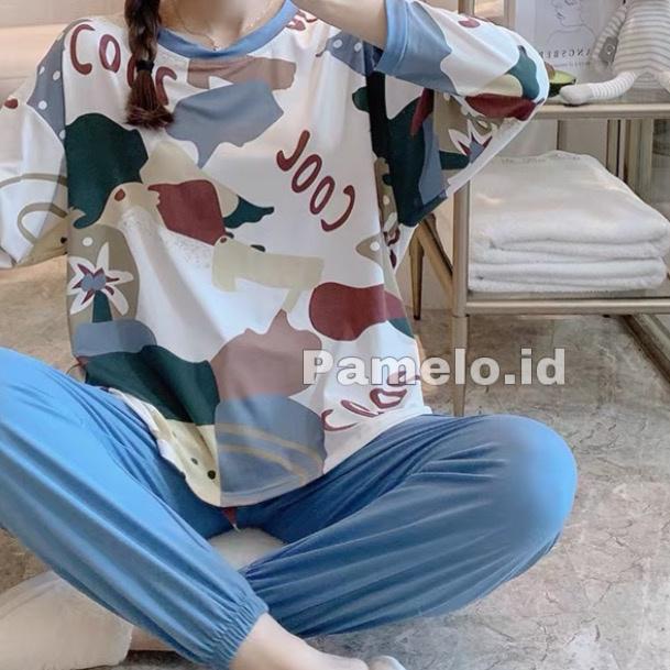 ➬ Pamelo.id PPJ Piyama Jumbo / Set Joger import / Baju Tidur Joger / Baju Tidur Import Jogger / Baju
