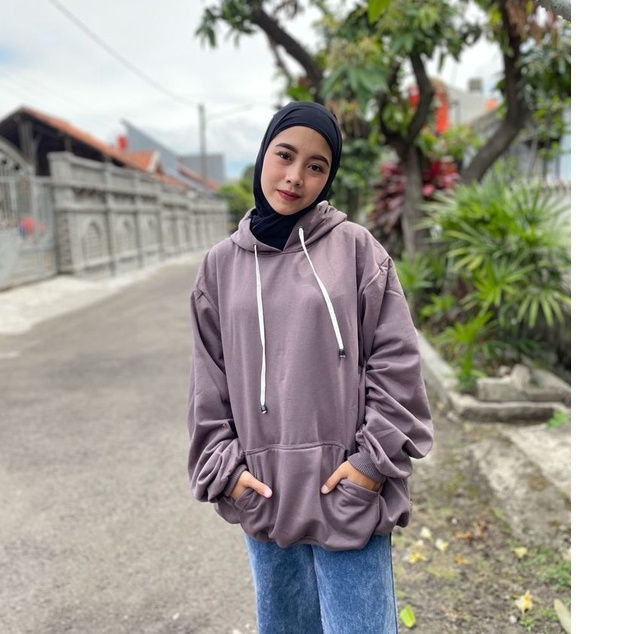 Natural Hoodie Polos XXL Sweater Oversize Hodie Pria Wanita Bahan Fleece tebal dan lembut