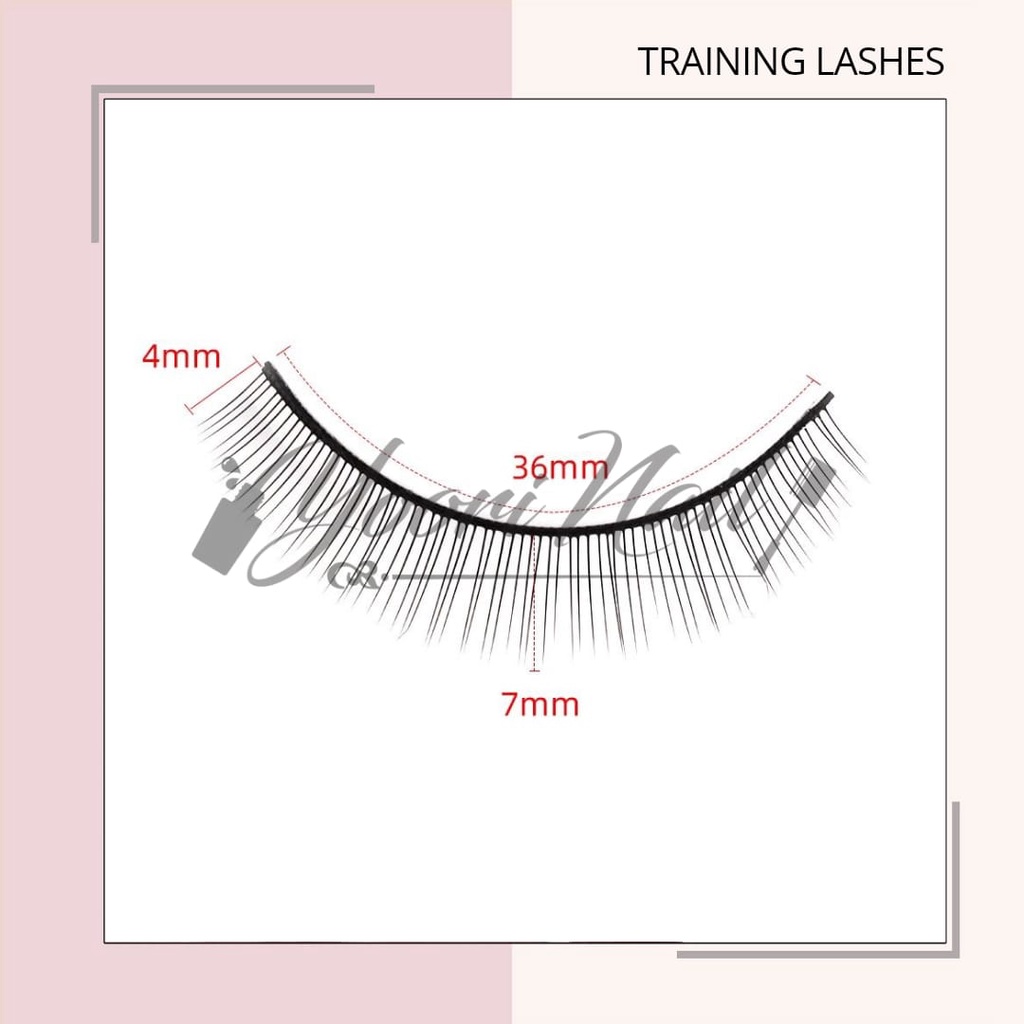 Training lashes set 10 pair bulumata palsu latihan eyelash extension training