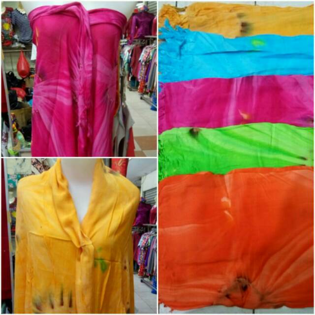 FLASH SALE Kain Pantai Murah Corak Bercak Abstrak