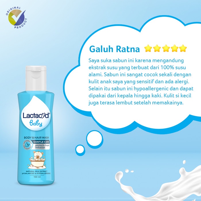 Lactacyd Baby Gentle Care 2in1 Body Wash and Hair Shampoo 500mL - Sabun &amp; Sampo Bayi Melindungi dari Iritasi