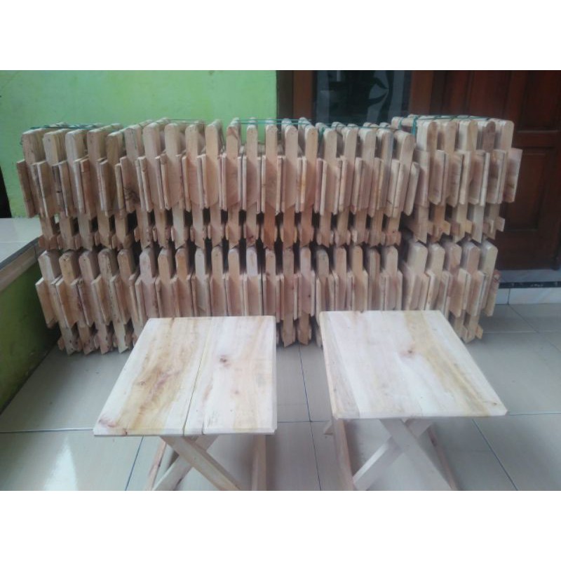 Meja Ngaji Lipat Kayu Mahoni
