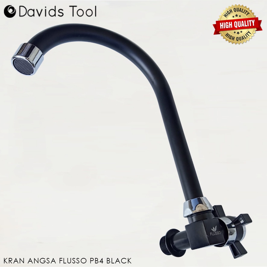 Kran Angsa Keran Air Cuci Piring Dapur Sink PB4 Flusso Black