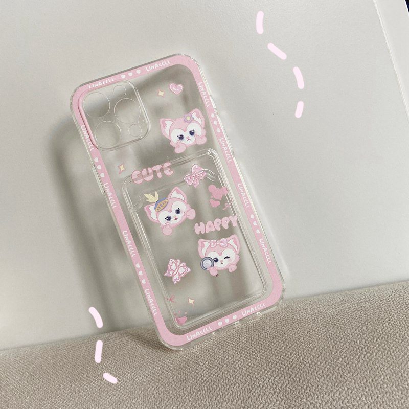 Lovely Lena Belle Card Bag Soft Case iPhone 6 6S 7 8 + Plus X XR XS Max 11 12 Pro Max SE 2020 Casing Xiaomi Redmi 9A 9C 9T