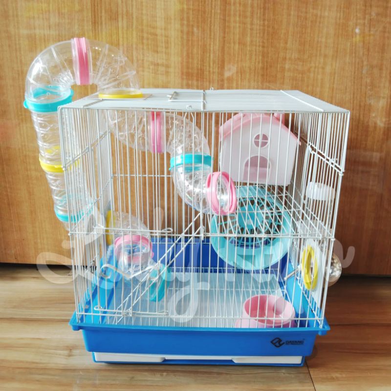 425B Kandang Hamster Dayang 1 Set Pipa Hamster Cage-BLUE