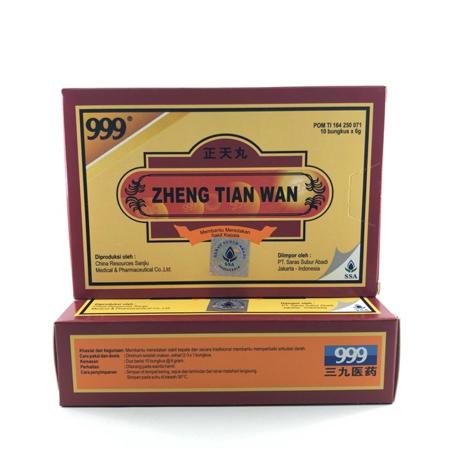 999 ZHENG TIAN WAN / OBAT SAKIT KEPALA / VERTIGO
