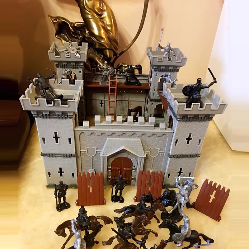 Set Mainan Action Figure Model Istana Tentara UK Medieval Statis Untuk Edukasi Anak