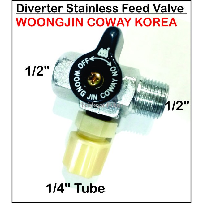 Diverter Feed Valve Sambungan Kran Air Water Supply WOONGJIN KOREA 1/4