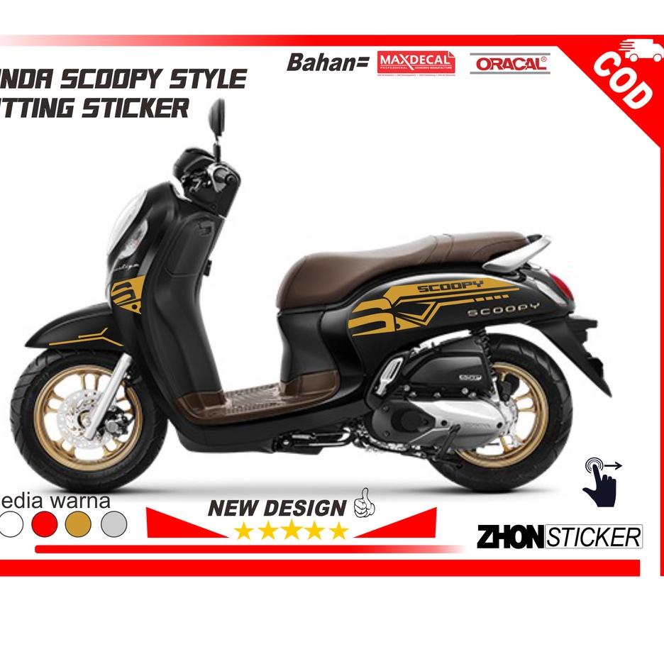 Muraaaahh.. STRIPING CUTTING SCOOPTY NEW 2021 PRESTIGE STYLE STICKER SCOOPY LIS BODY SCOOPY MODEL TE