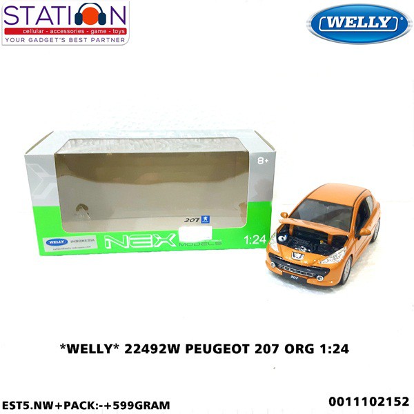 WELLY 22492W PEUGEOT 207 ORANGE 1-24