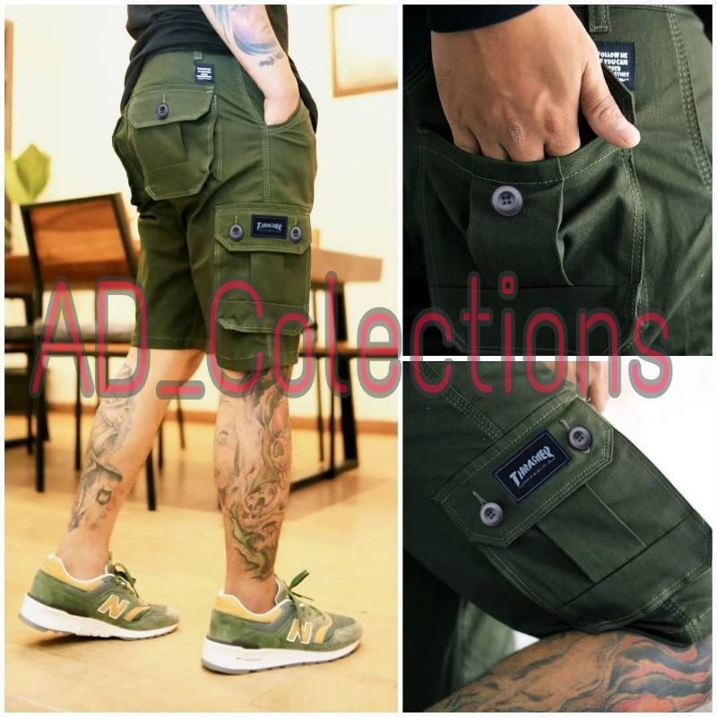 [BISA COD] Size 27- 38 YANG LAGI HITS Celana Pendek Cargo Pria Kimpul Gunung PDL Army Doreng Mma Casual