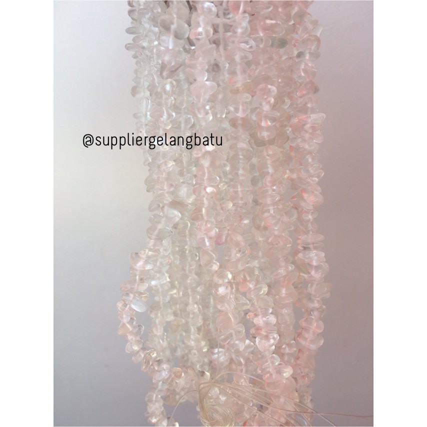 kerikil Batu alam white quartz kuarsa putih 1cm kilap aksesoris craft bahan supplier grosir fashion