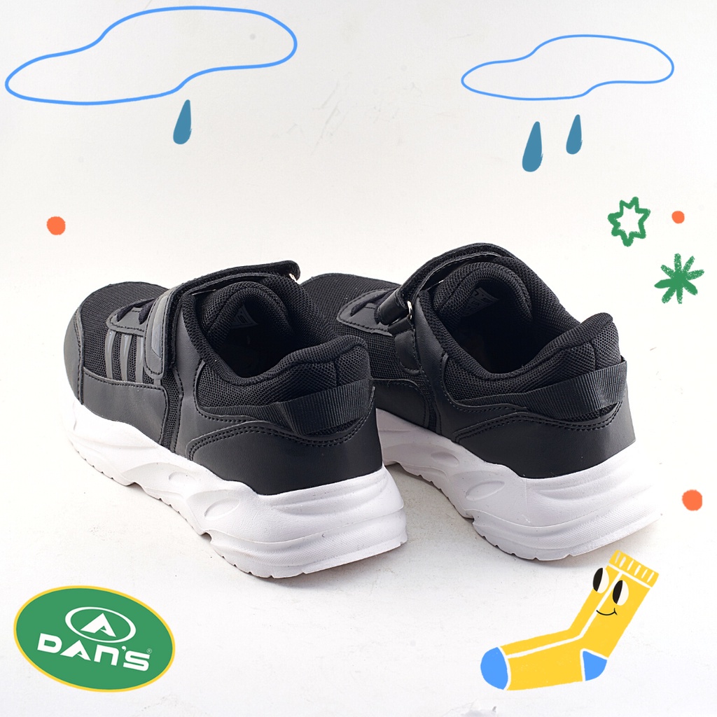 Dans Audric Sepatu Sneakers Anak Laki-Laki - Black/White