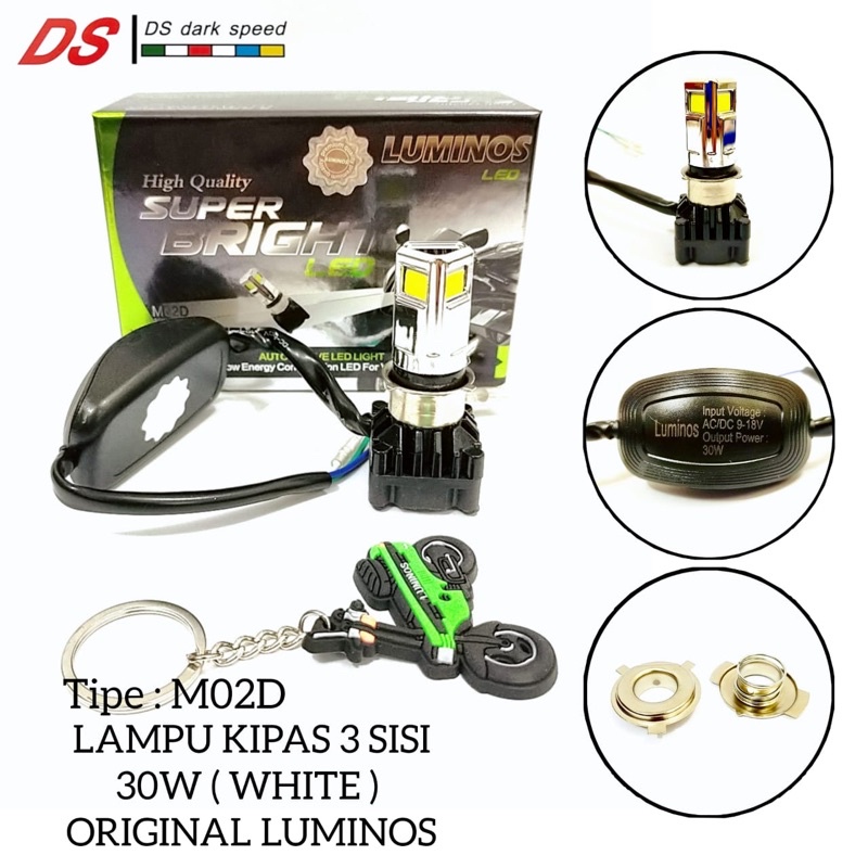 LUMINOS LED LAMPU LED KIPAS LUMINOS 3 SISI M02D 30W WHITE ORIGINAL LUMINOS