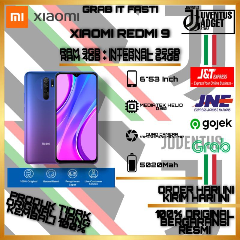 XIAOMI REDMI 9 ( RAM 3GB + INTERNAL 32GB & RAM 4GB