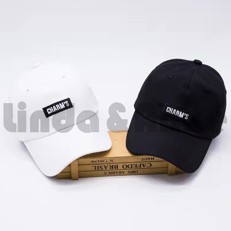 Topi Baseball Bordir Tulisan Charm's Fashion Gaya Korea Untuk Wanita Dan Pria Import