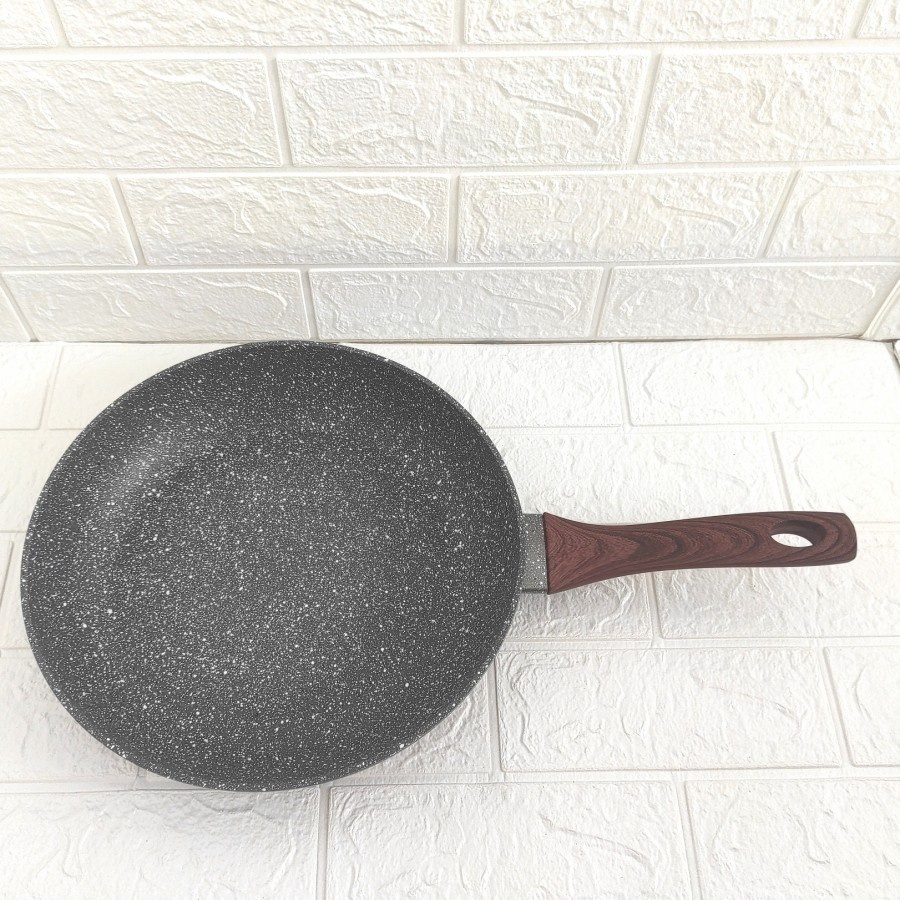 Cypruz Fry Pan Marble Panci Wajan Penggorengan Induksi Anti Lengket 28 cm FP-0634