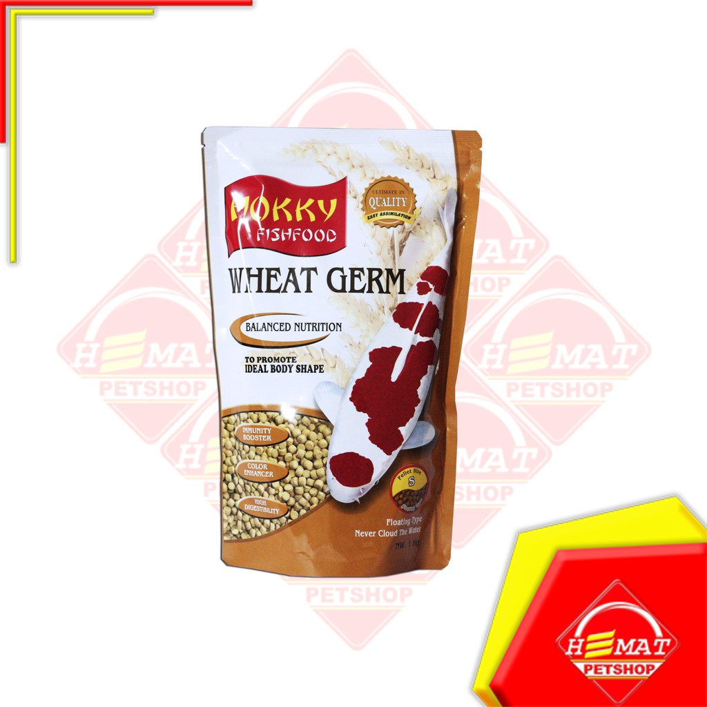 Makanan Ikan Hokky Wheat Germ 1 kg Pakan Pelet Koi Fish Food