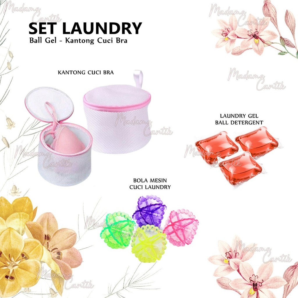 ✿ MADAME ✿ SET LAUNDRY - KANTONG CUCI BRA BALL GEL