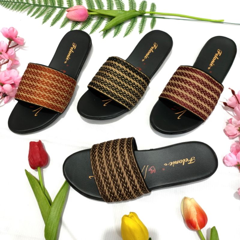 Sandal wanita terbaru murah Felonie DH 02 Rajut kekinian trendy keren elegan