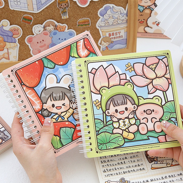 DODOJAM Buku Tulis Jurnaling Aesthetic Notebook Hardcover Mini - TLD49