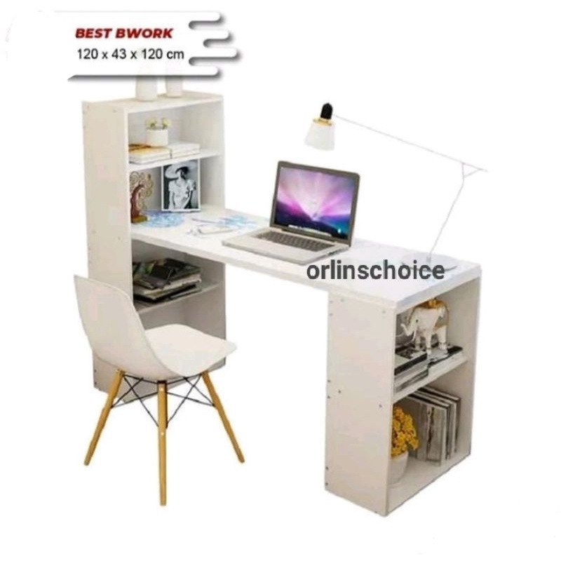 Meja Kerja/Meja Belajar dan Rak Multifungsi /Meja komputer