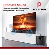 promo murah LED tv Polytron pld32bag9953 32" android soundbar Cinemax 32bag9953 sound bar subwoofer