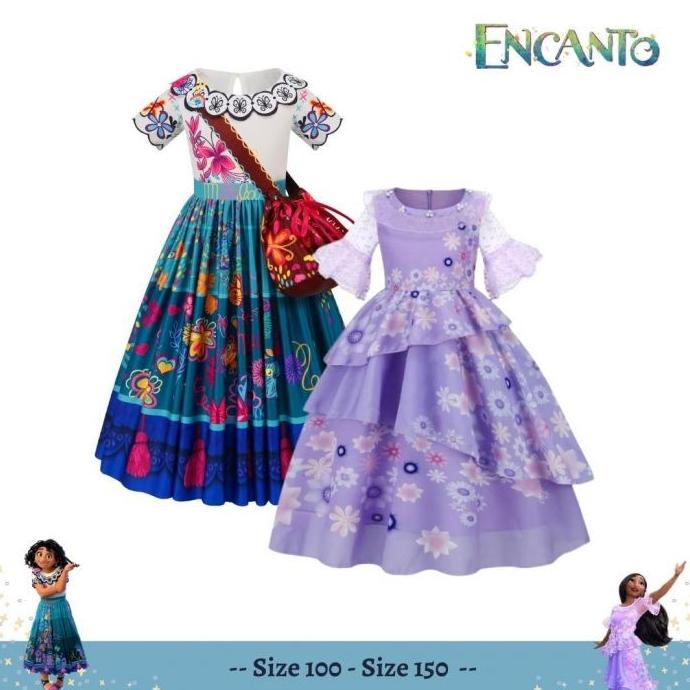 [COD] [WinnerOde]DRESS ENCANTO MIRABEL ISABEL KOSTUM ANAK PEREMPUAN import DISKON Kode 192