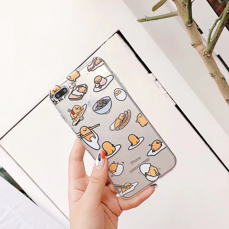 Gudetama anticrack printing case iphone samsung grand prime a20 oppo a7 f5 f7 f9 a3s vivo y91 y93 y95 v15 pro