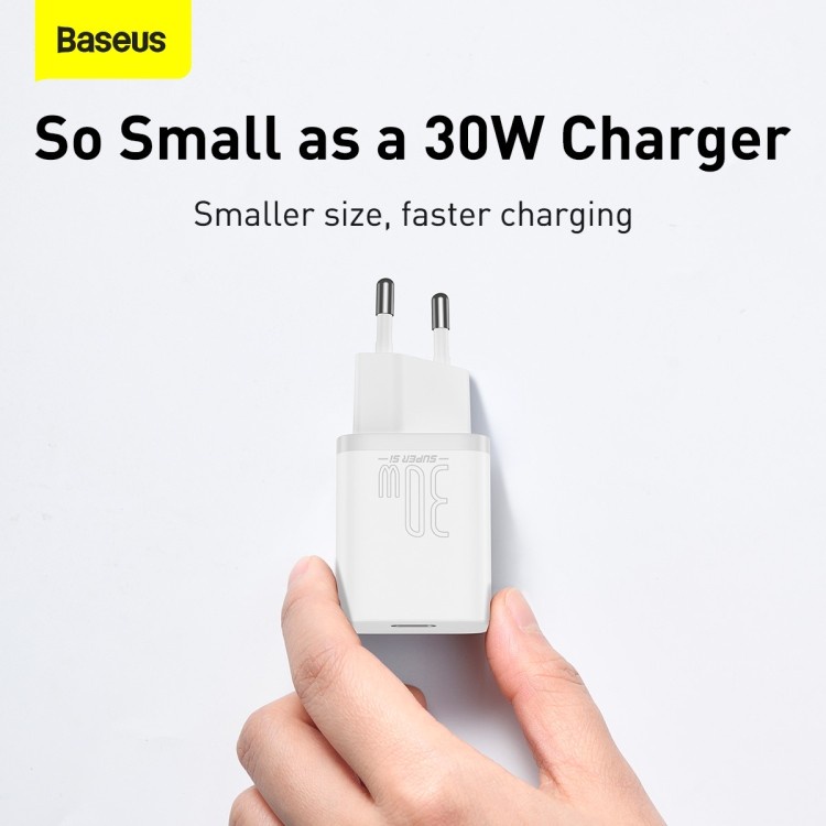 Baseus Super Si Kepala Adapter Charger Type C 30W Samsung Huawei iPhone Oppo